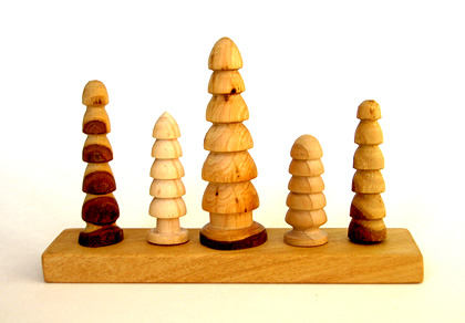 Wooden Tree Set with Base