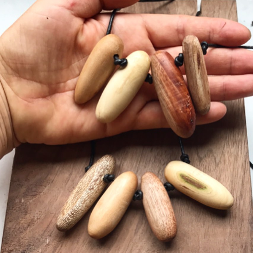 Handcrafted Australian Hardwood & Seed Necklaces - Image 2